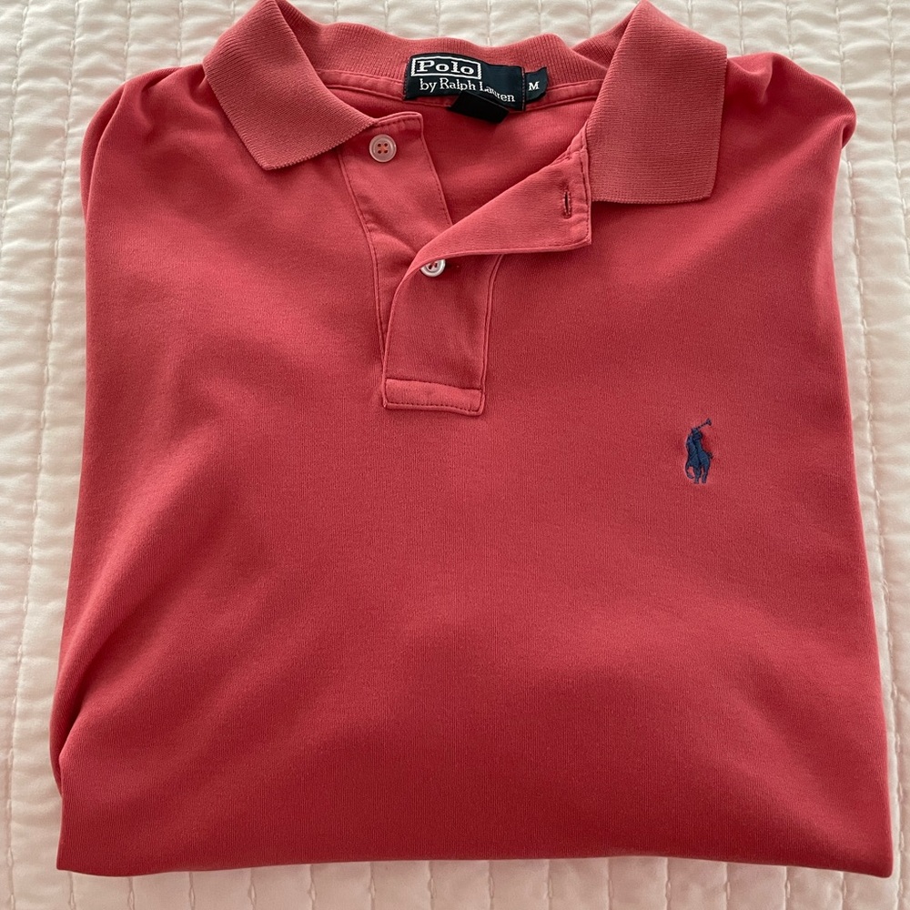 Polo Ralph Lauren Polo, Size Medium. Salmon color, soft cotton